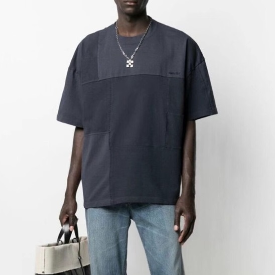 アンブッシュメンズネイビークルーネック半袖Tシャツb0046