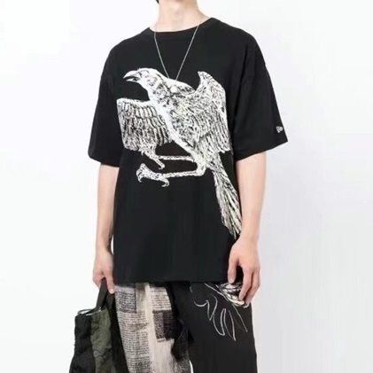 ワイ・スリーメンズブラッククルーネック半袖Tシャツy3/0150