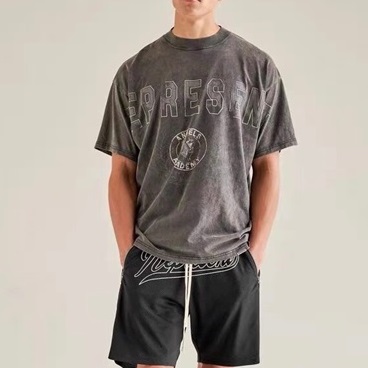 レプレゼントメンズグレークルーネック半袖Tシャツp0053