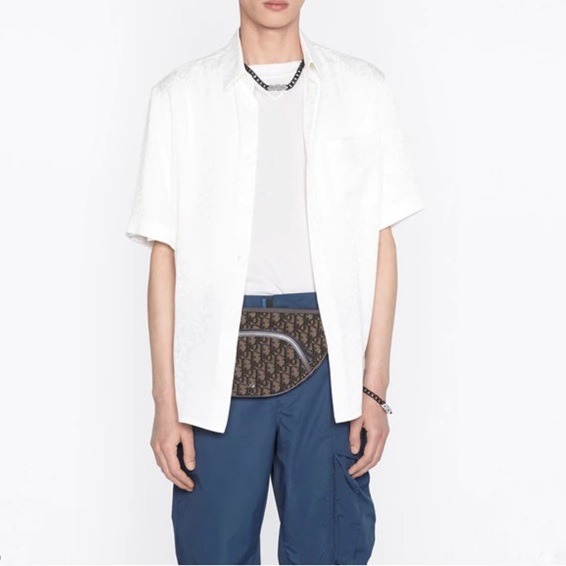 ディオールメンズホワイトポロ半袖Tシャツo01868