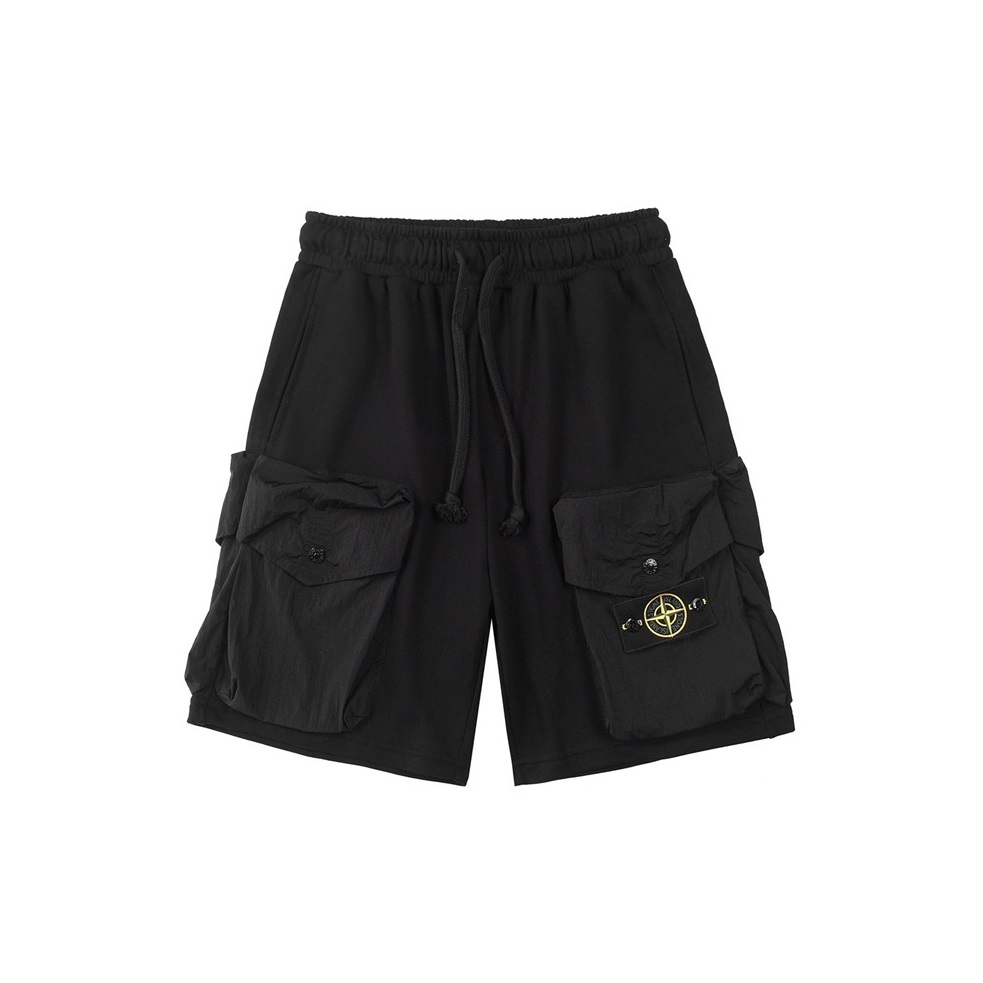 ストーンアイランドメンズカジュアルブラックショートパンツo0476