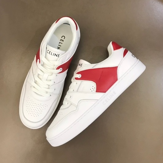 セリーヌユニセックスクラシックレッドスニーカーl0424