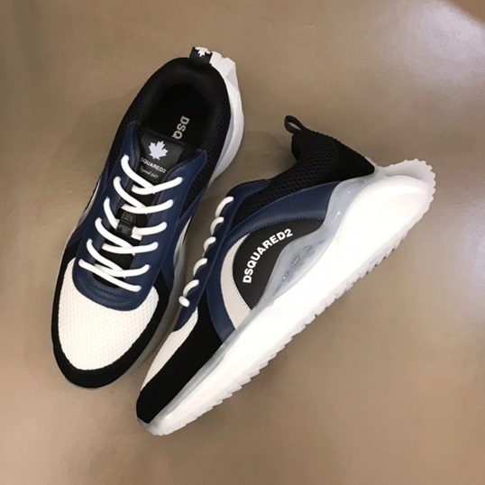 ディースクエアードメンズトレンディブラックスニーカーq0021