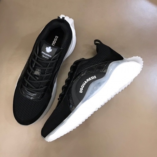 ディースクエアードメンズトレンディブラックスニーカーq0023