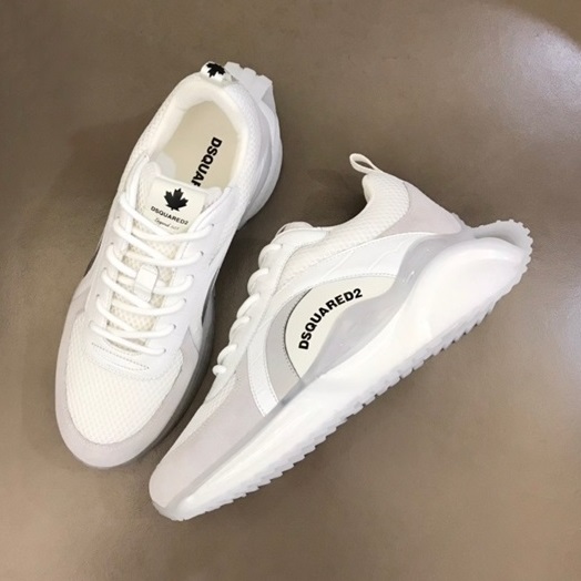ディースクエアードメンズトレンディホワイトスニーカーq0023