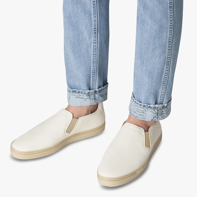 ベルルッティメンズモダンホワイトスリッポンr0086