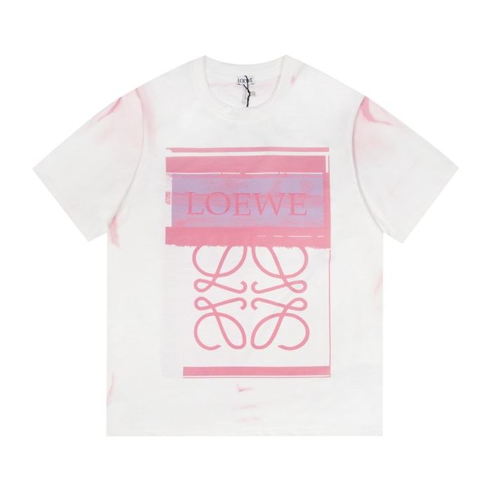 ロエベメンズイニシャルホワイト半袖Tシャツe0164