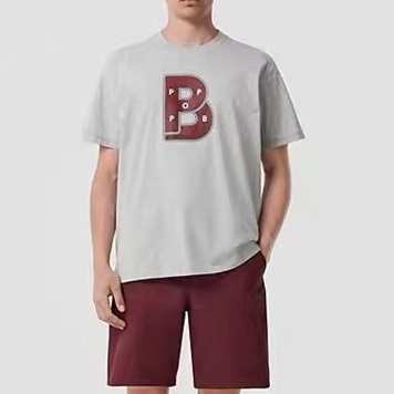 バーバリーメンズグレークルーネック半袖Tシャツr04368