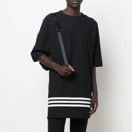 ワイ・スリーメンズブラッククルーネック半袖Tシャツy3/0151