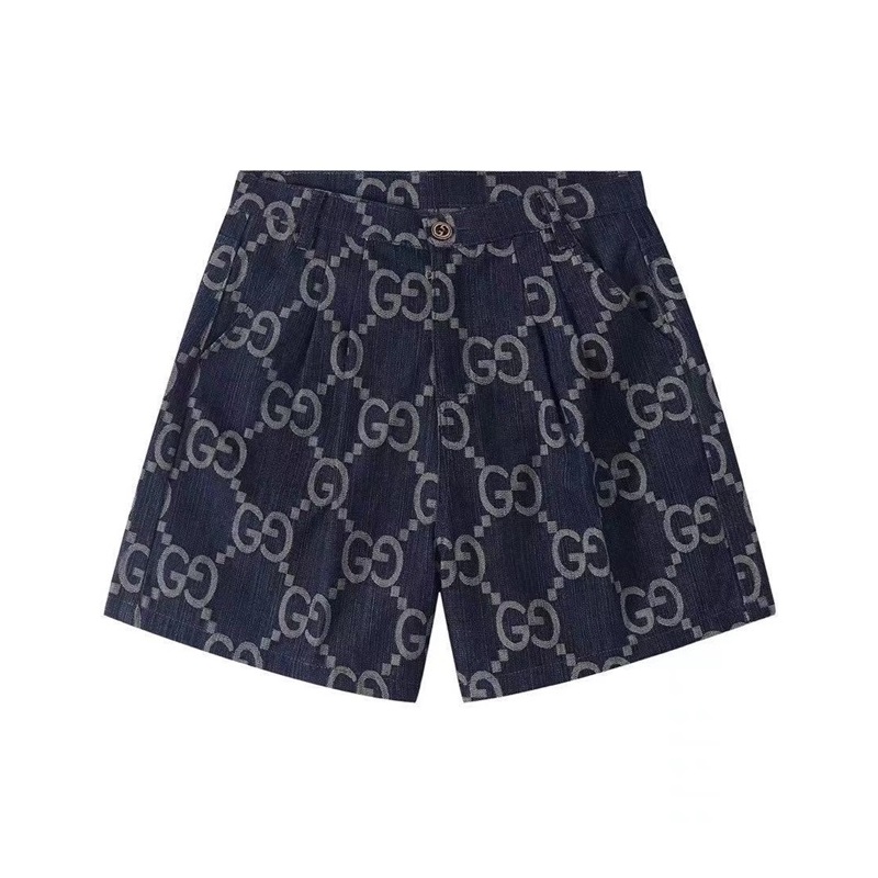 グッチレディースカジュアルネイビーショートパンツc04904