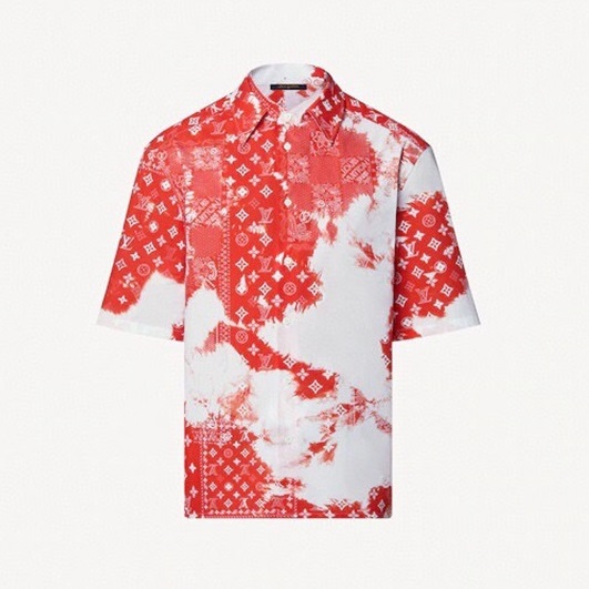 ルイヴィトンメンズオレンジ半袖シャツu04927