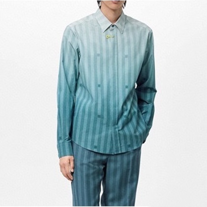 ルイヴィトンメンズイニシャルブルーシャツu04928