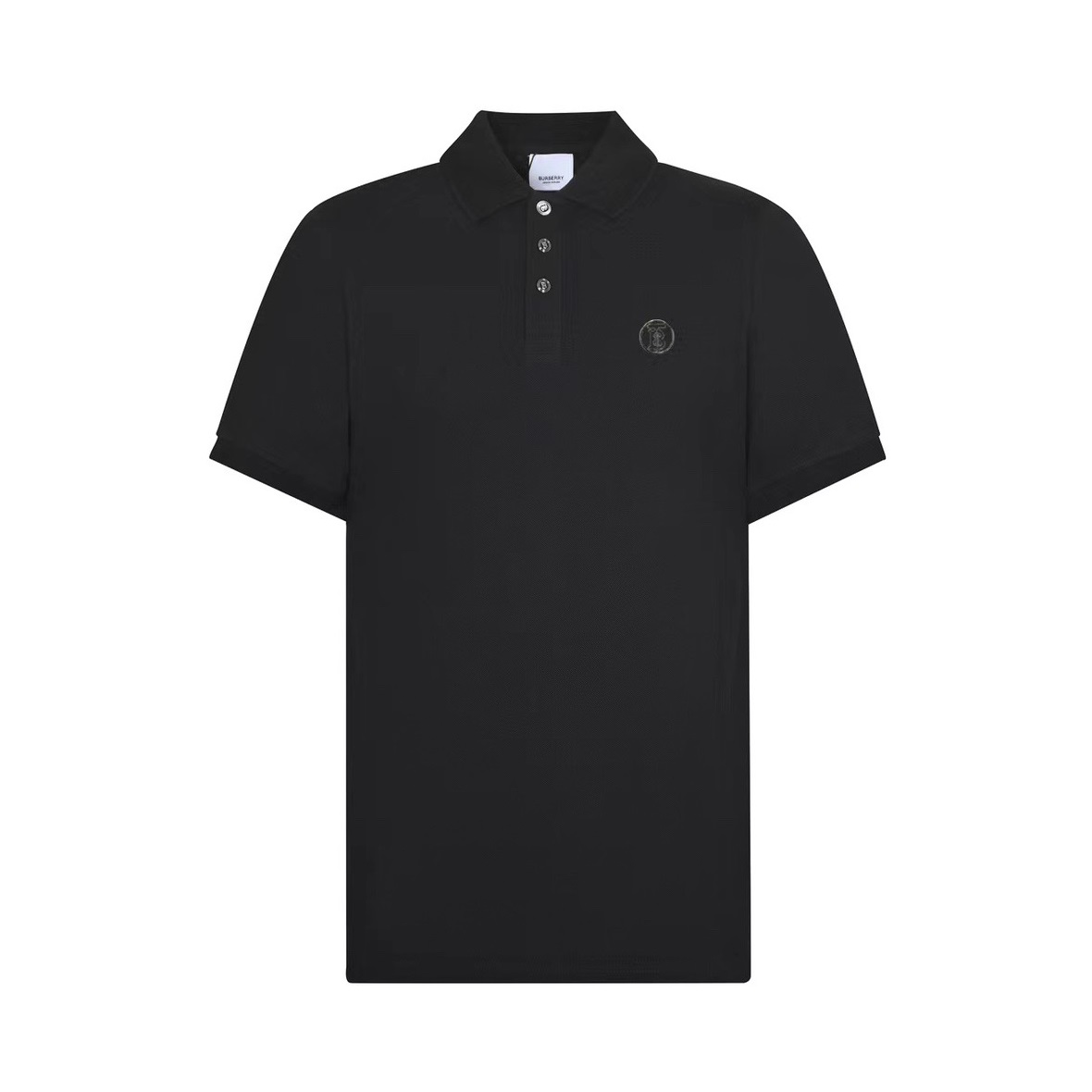 バーバリーメンズブラックポロ半袖Tシャツr04394