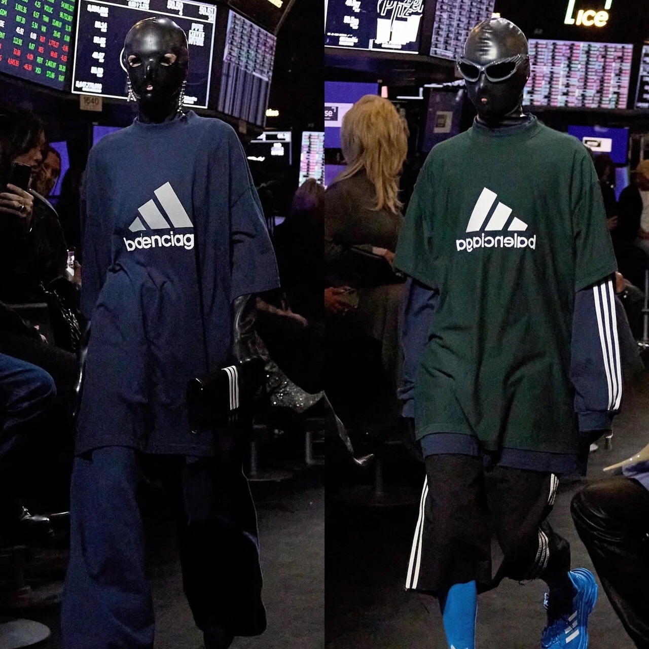 バレンシアガメンズクルーネックブラック半袖Tシャツl01585