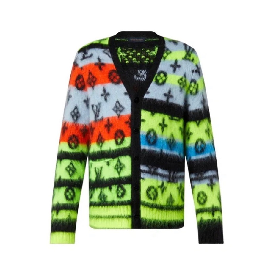 ルイヴィトンユニセックスモノグラムイエローカーディガンu04930