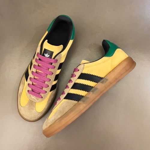 グッチユニセックスクラシックイエロースニーカーc04918