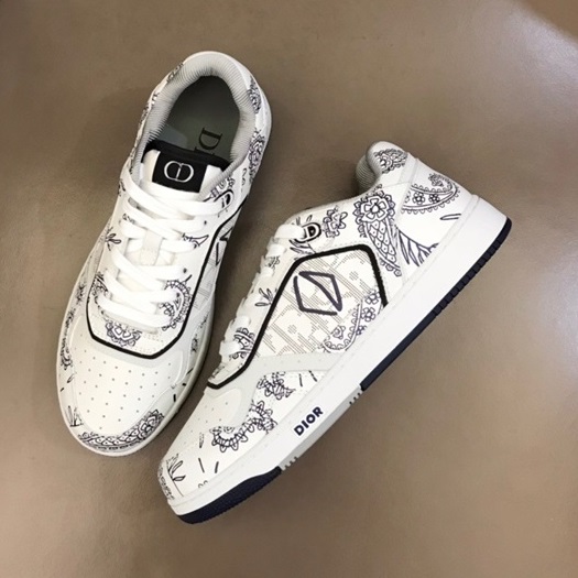ディオールユニセックスオブリークホワイトスニーカーo01884