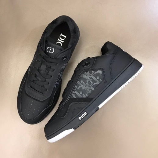ディオールユニセックスオブリークブラックスニーカーo01890