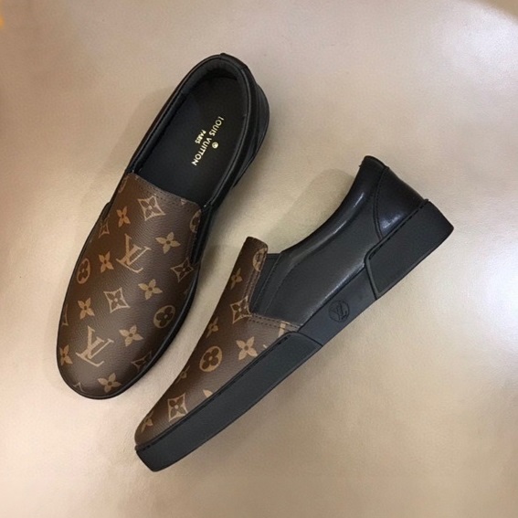 ルイヴィトンメンズモノグラムブラウンローファーu04968