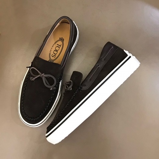 トッズメンズリボンブラウンローファーz0270