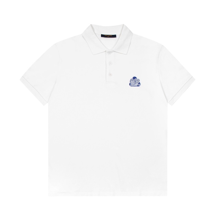 ルイヴィトンメンズホワイトポロ半袖Tシャツu04988