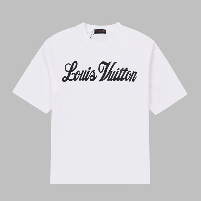 ルイヴィトンメンズホワイトクルーネック半袖Tシャツu04994