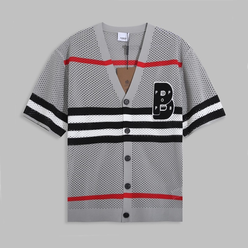 バーバリーメンズグレーネック半袖Tシャツr04432