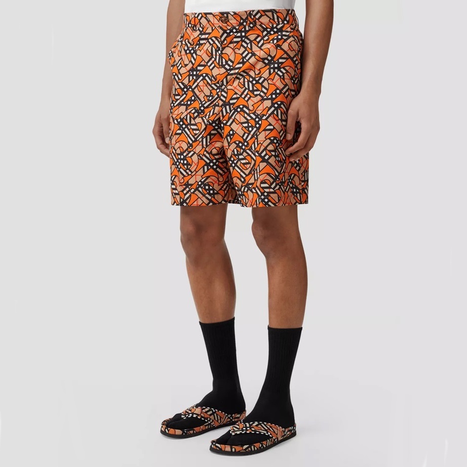 バーバリーメンズカジュアルオレンジショートパンツr04435