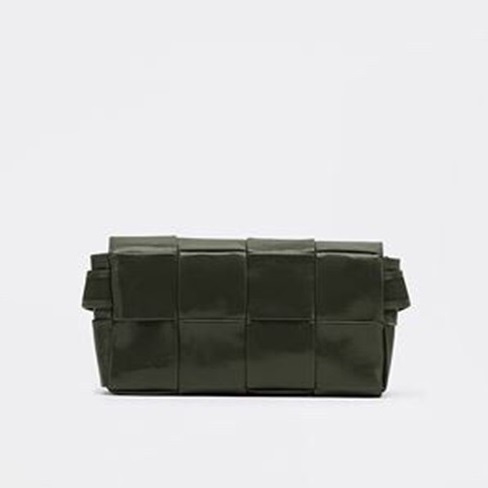 ボッテガヴェネタユニセックスカーキカセットバッグ-v0347