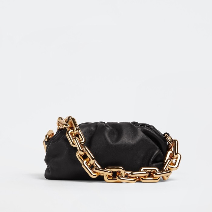 ボッテガヴェネタレディースブラックチェーンショルダーバッグv0375