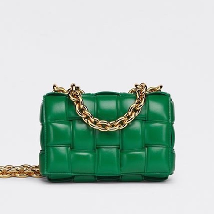 ボッテガヴェネタレディースグリーンカセットバッグv0388