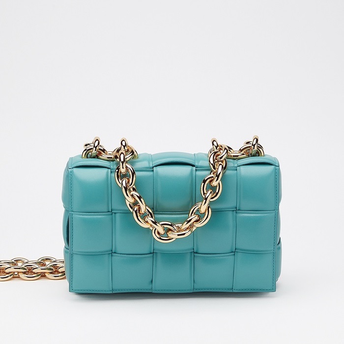 ボッテガヴェネタレディースブルーカセットバッグv0389