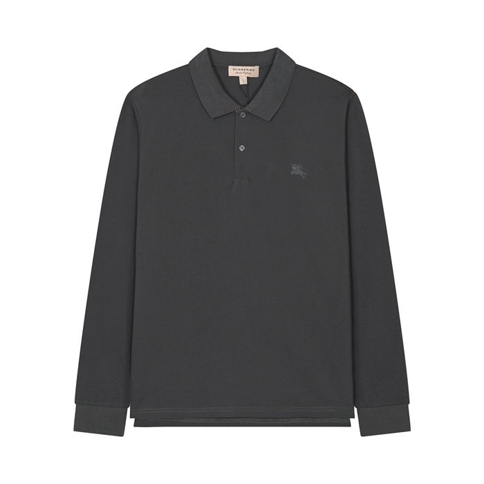 バーバリーメンズグレーポロスウェットシャツr04442