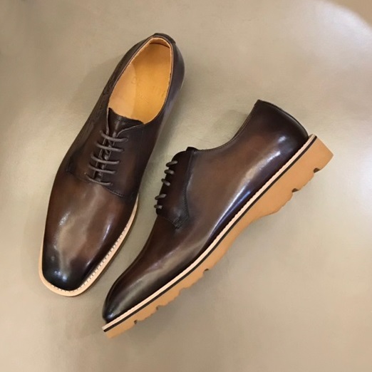 ベルルッティメンズクラシックブラウンオックスフォードシューズr0119