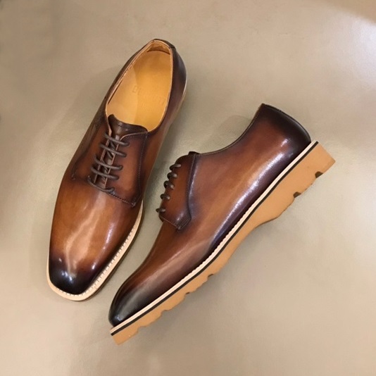 ベルルッティメンズクラシックキャメルオックスフォードシューズr0119