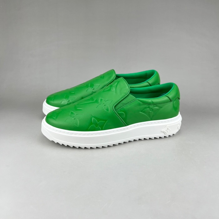 ルイヴィトンユニセックスモノグラムグリーンローファーu05034