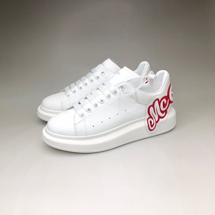 アレクサンダーマックイーンユニセックスホワイトタブスニーカーx0123