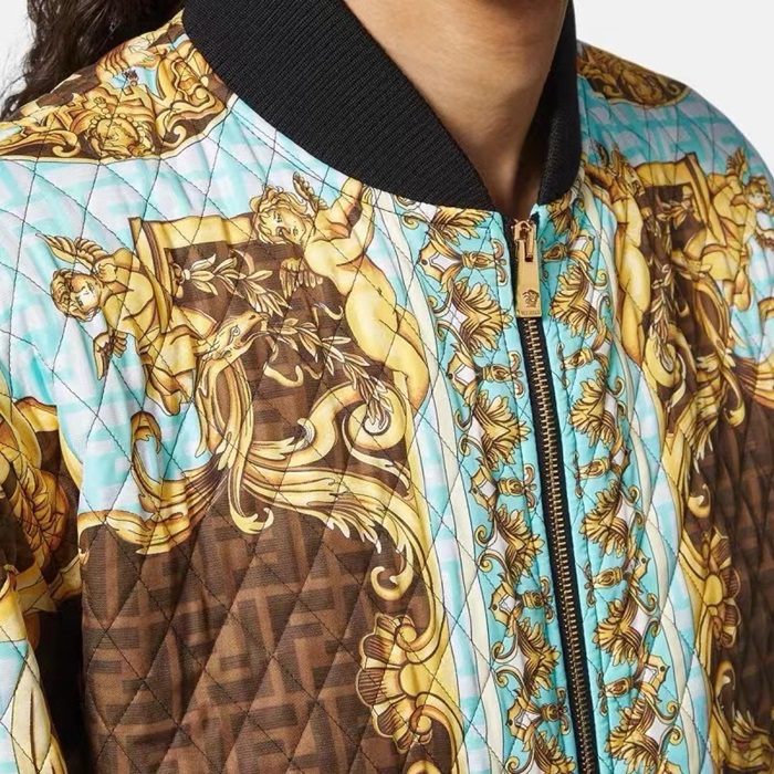 ヴェルサーチェメンズカジュアルブルー両面ジャケットr0916