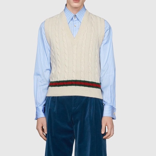 グッチメンズアイボリーベストc04971