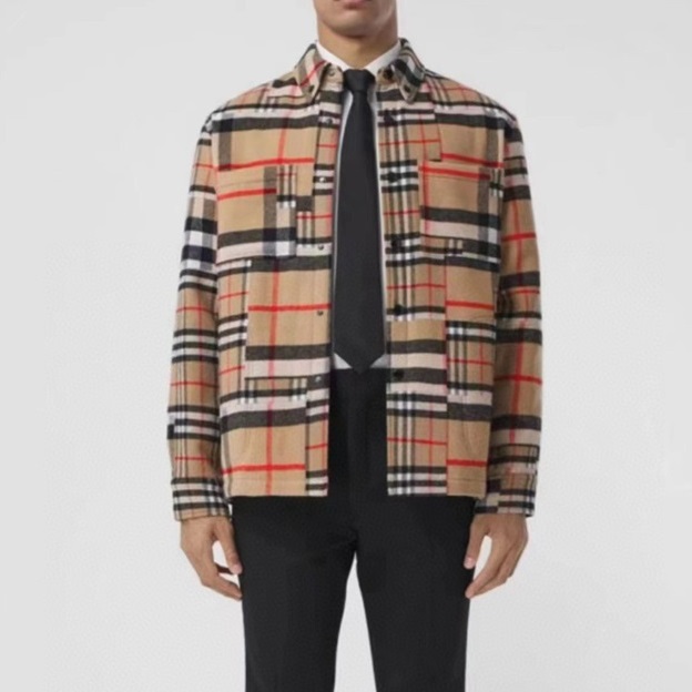 バーバリーメンズクラシックキャメルシャツr04458