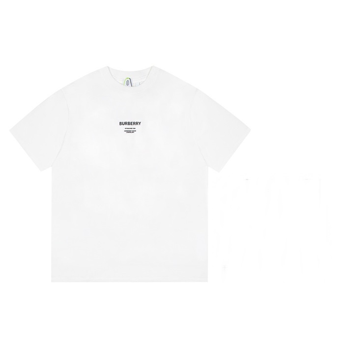 バーバリーメンズホワイトクルーネック半袖Tシャツr04460