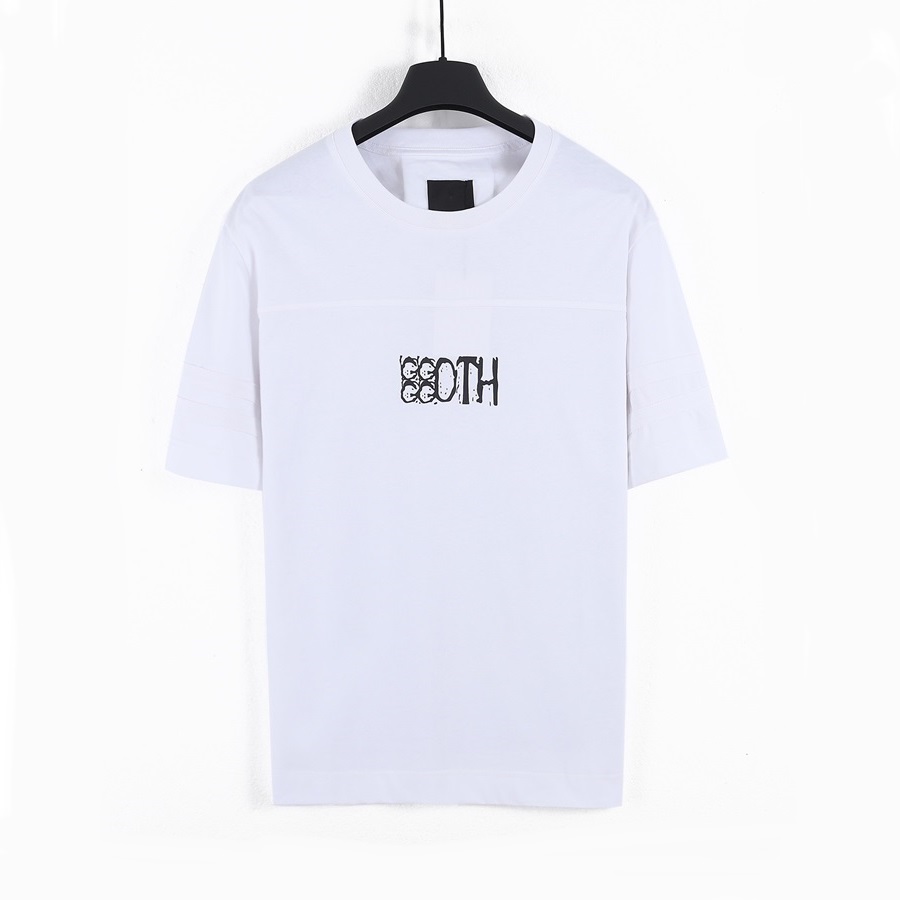 ジバンシィメンズクルーネックホワイト半袖Tシャツv0784