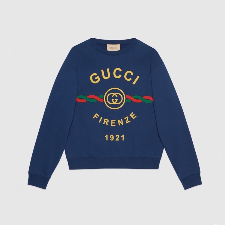 グッチユニセックスカジュアルブルースウェットシャツc04987