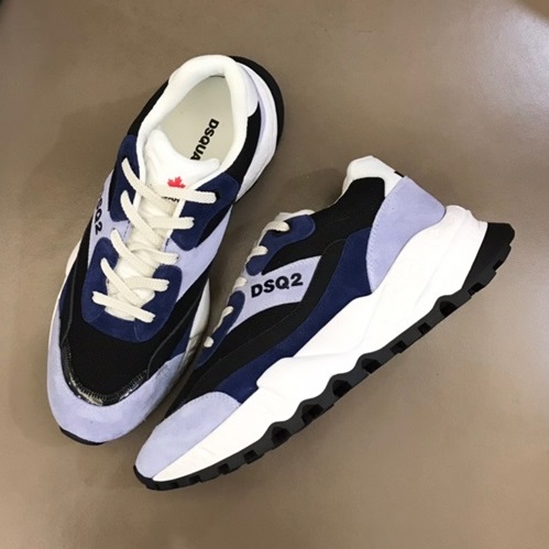 ディースクエアードメンズトレンディパープルスニーカーq0026