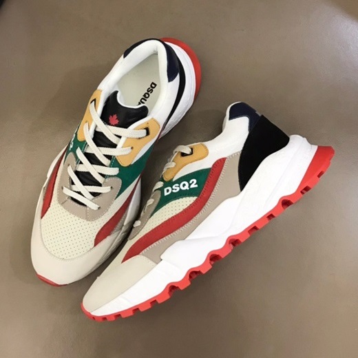 ディースクエアードメンズトレンディレッドスニーカーq0030