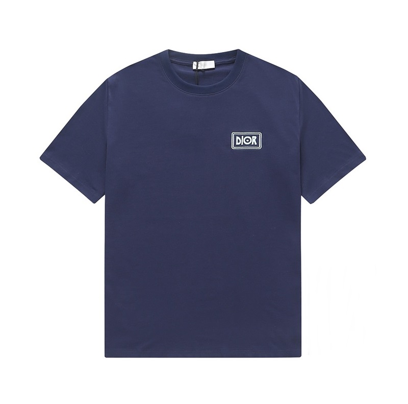 ディオールメンズネイビークルーネック半袖Tシャツo01987