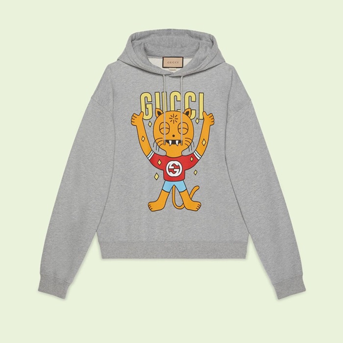 グッチユニセックストレンディグレーフーディc05015