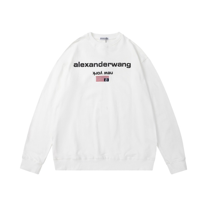 アレクサンダーワンメンズモダンホワイトスウェットシャツx0208