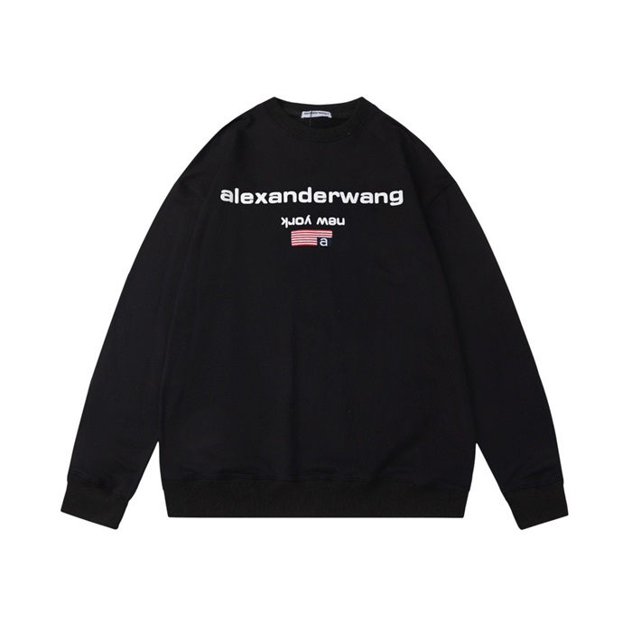 アレクサンダーワンメンズモダンブラックスウェットシャツx0209