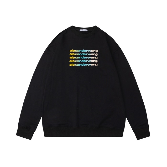 アレクサンダーワンメンズモダンブラックスウェットシャツx0212